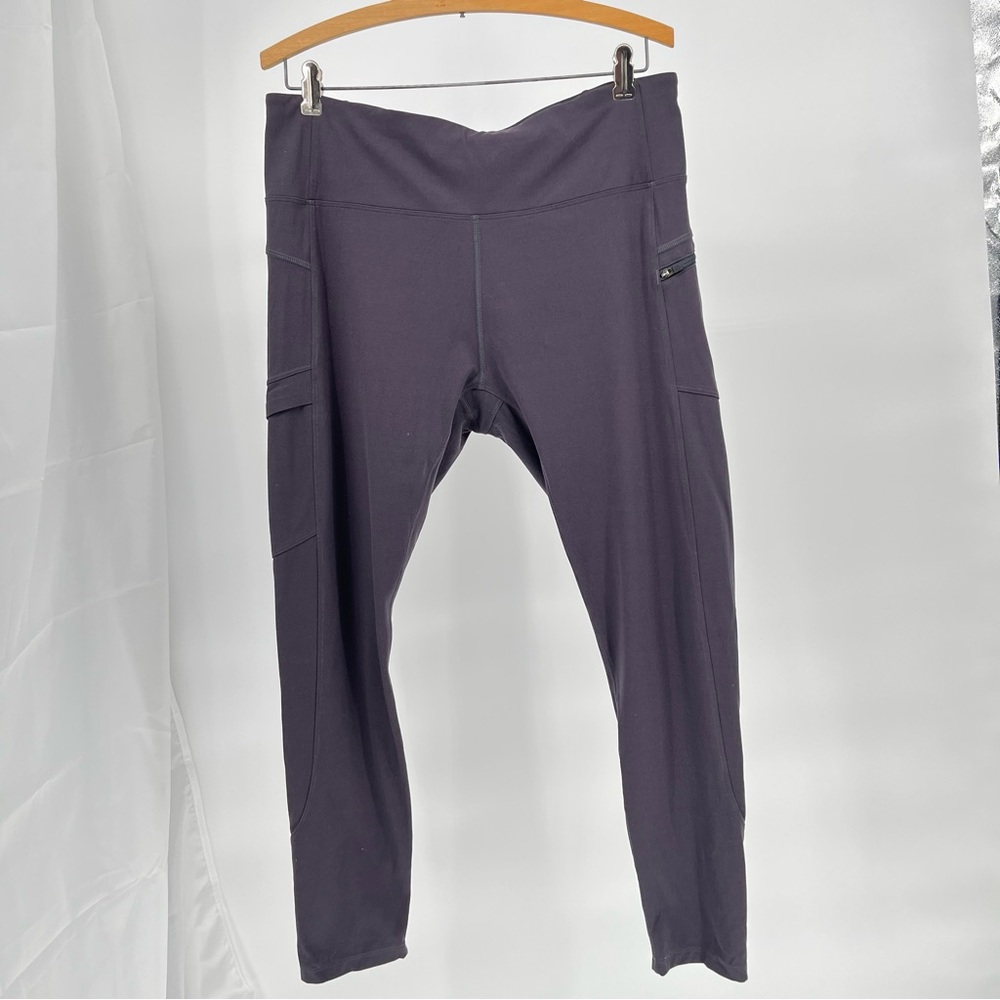Stio Women’s Glide High Rise Leggings Size XL Plum Purple Hiking Athletic